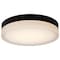 Nuvo Pi, 14 Inch LED Flush Mount, Black Finish, Frosted Etched Glass, CCT Selectable, 120 Volts 62/570 - alternate 4